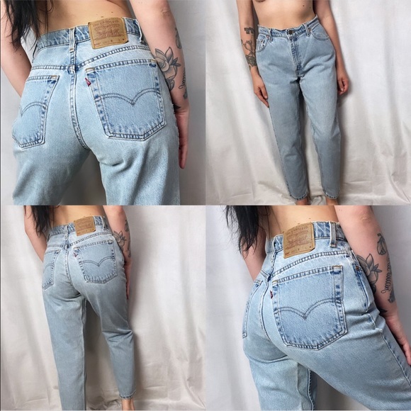 LEVIS 550 VINTAGE LIGHT WASH WEDGIE HIGHWAIST JEAN - Picture 6 of 10